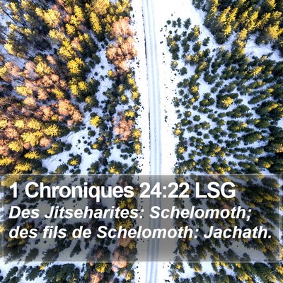 1 Chroniques 24:22 LSG Bible Verse Image