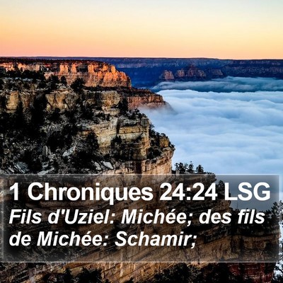 1 Chroniques 24:24 LSG Bible Verse Image