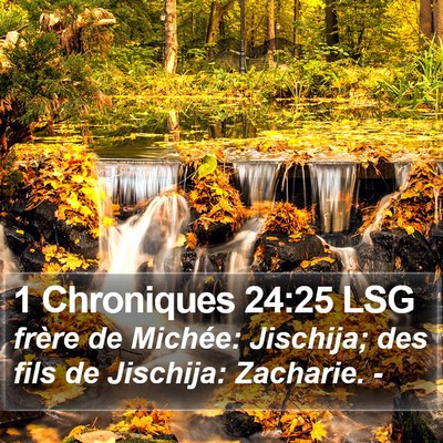 1 Chroniques 24:25 LSG Bible Verse Image