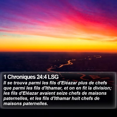1 Chroniques 24:4 LSG Bible Verse Image