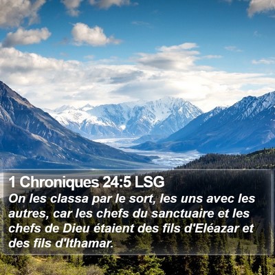 1 Chroniques 24:5 LSG Bible Verse Image