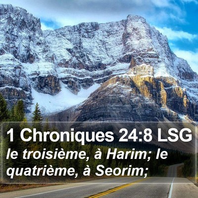 1 Chroniques 24:8 LSG Bible Verse Image