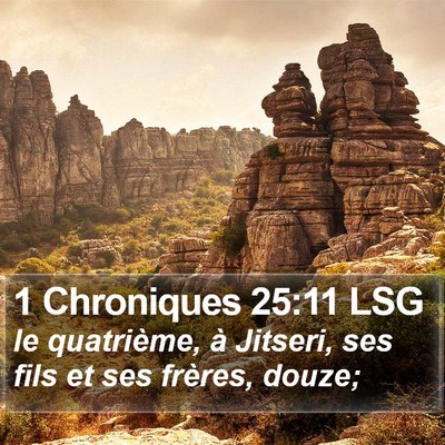 1 Chroniques 25:11 LSG Bible Verse Image
