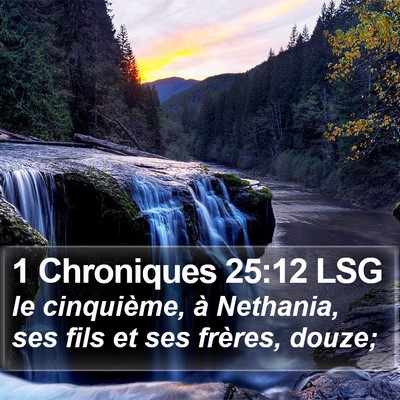1 Chroniques 25:12 LSG Bible Verse Image