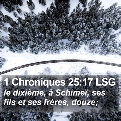 1 Chroniques 25:17 LSG Bible Verse Image