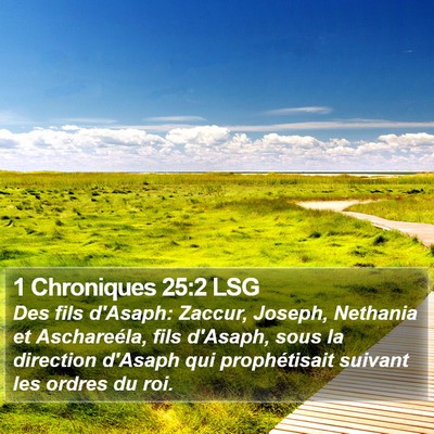 1 Chroniques 25:2 LSG Bible Verse Image
