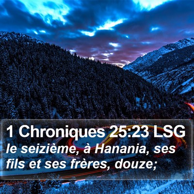 1 Chroniques 25:23 LSG Bible Verse Image