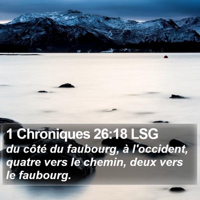 1 Chroniques 26:18 LSG Bible Verse Image