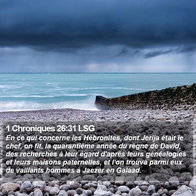 1 Chroniques 26:31 LSG Bible Verse Image