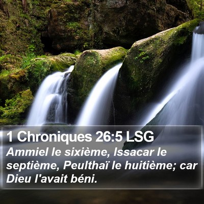 1 Chroniques 26:5 LSG Bible Verse Image