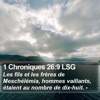 1 Chroniques 26:9 LSG Bible Verse Image