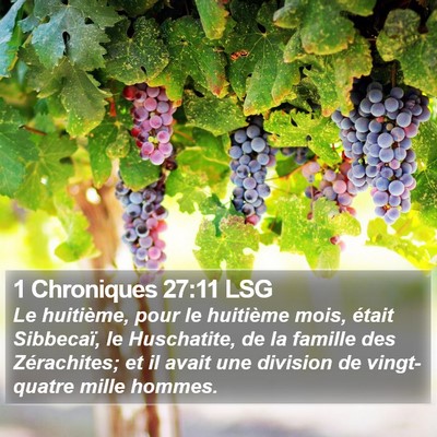 1 Chroniques 27:11 LSG Bible Verse Image