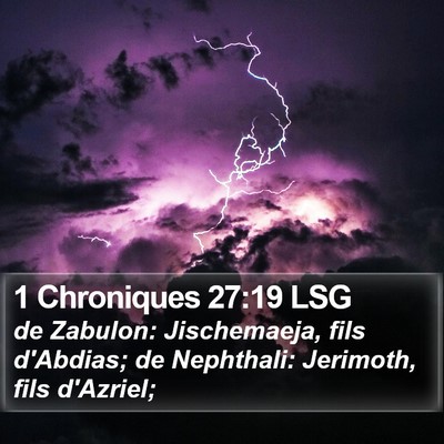 1 Chroniques 27:19 LSG Bible Verse Image