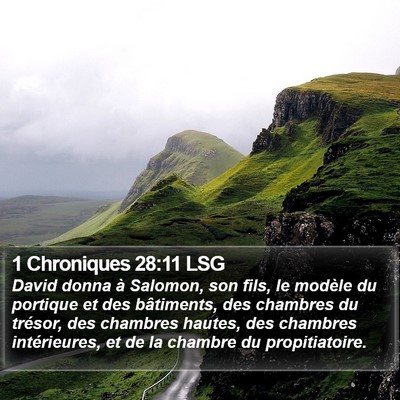 1 Chroniques 28:11 LSG Bible Verse Image