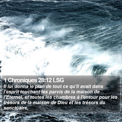 1 Chroniques 28:12 LSG Bible Verse Image
