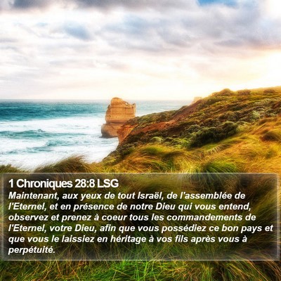 1 Chroniques 28:8 LSG Bible Verse Image