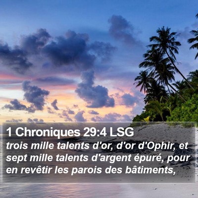 1 Chroniques 29:4 LSG Bible Verse Image