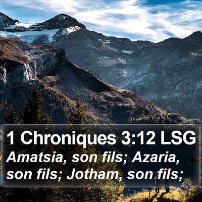 1 Chroniques 3:12 LSG Bible Verse Image