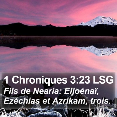1 Chroniques 3:23 LSG Bible Verse Image