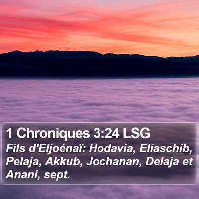 1 Chroniques 3:24 LSG Bible Verse Image