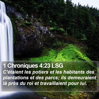 1 Chroniques 4:23 LSG Bible Verse Image