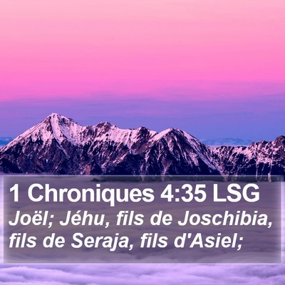 1 Chroniques 4:35 LSG Bible Verse Image