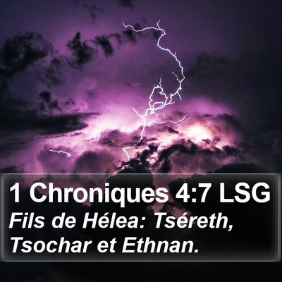 1 Chroniques 4:7 LSG Bible Verse Image