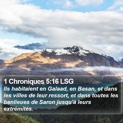 1 Chroniques 5:16 LSG Bible Verse Image
