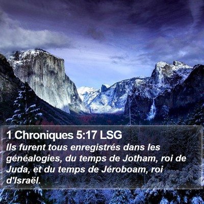 1 Chroniques 5:17 LSG Bible Verse Image