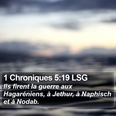 1 Chroniques 5:19 LSG Bible Verse Image