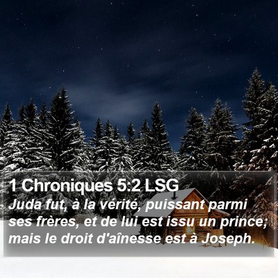 1 Chroniques 5:2 LSG Bible Verse Image