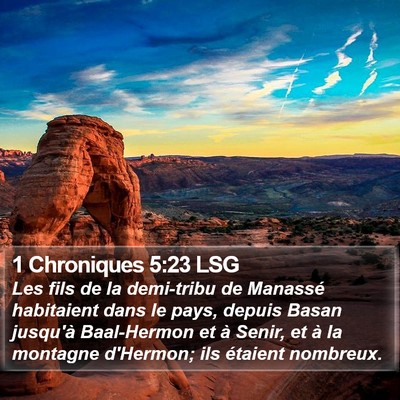 1 Chroniques 5:23 LSG Bible Verse Image
