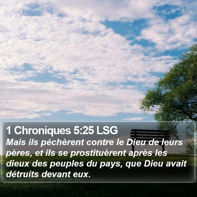 1 Chroniques 5:25 LSG Bible Verse Image