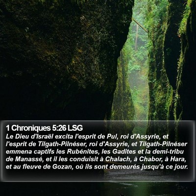 1 Chroniques 5:26 LSG Bible Verse Image
