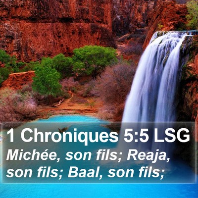 1 Chroniques 5:5 LSG Bible Verse Image