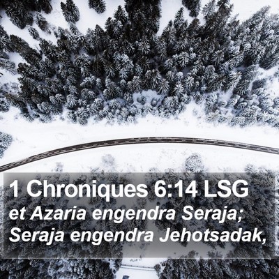 1 Chroniques 6:14 LSG Bible Verse Image