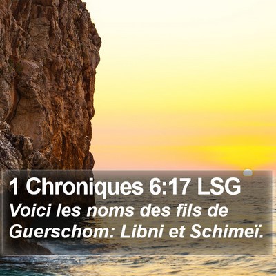 1 Chroniques 6:17 LSG Bible Verse Image
