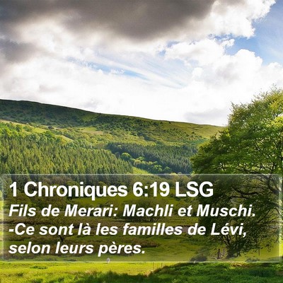 1 Chroniques 6:19 LSG Bible Verse Image