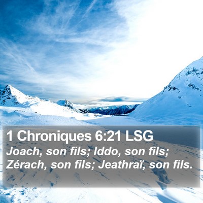 1 Chroniques 6:21 LSG Bible Verse Image