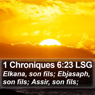 1 Chroniques 6:23 LSG Bible Verse Image