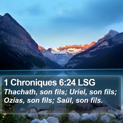 1 Chroniques 6:24 LSG Bible Verse Image