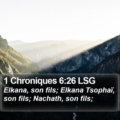 1 Chroniques 6:26 LSG Bible Verse Image