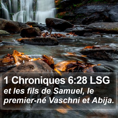 1 Chroniques 6:28 LSG Bible Verse Image