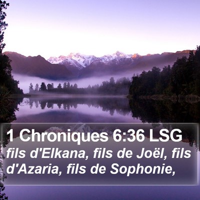 1 Chroniques 6:36 LSG Bible Verse Image
