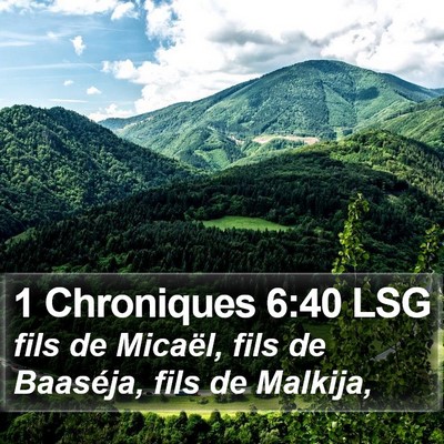 1 Chroniques 6:40 LSG Bible Verse Image