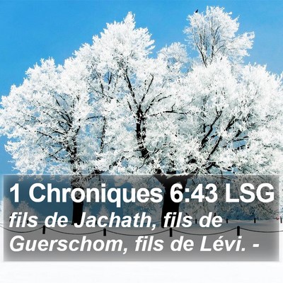 1 Chroniques 6:43 LSG Bible Verse Image