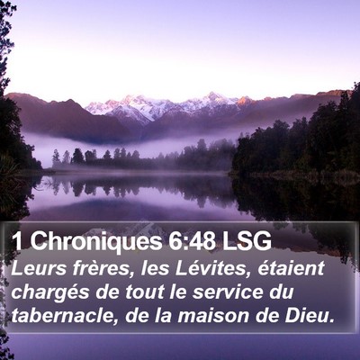 1 Chroniques 6:48 LSG Bible Verse Image