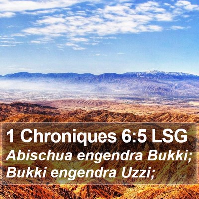 1 Chroniques 6:5 LSG Bible Verse Image