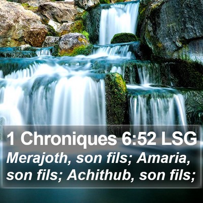 1 Chroniques 6:52 LSG Bible Verse Image