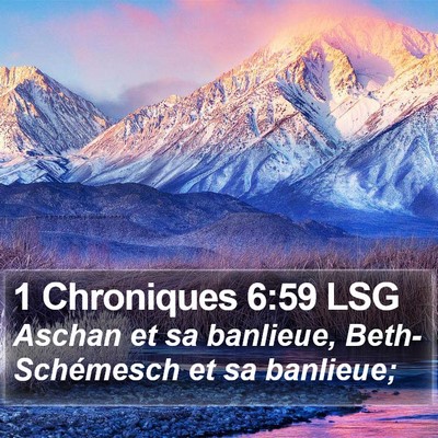 1 Chroniques 6:59 LSG Bible Verse Image